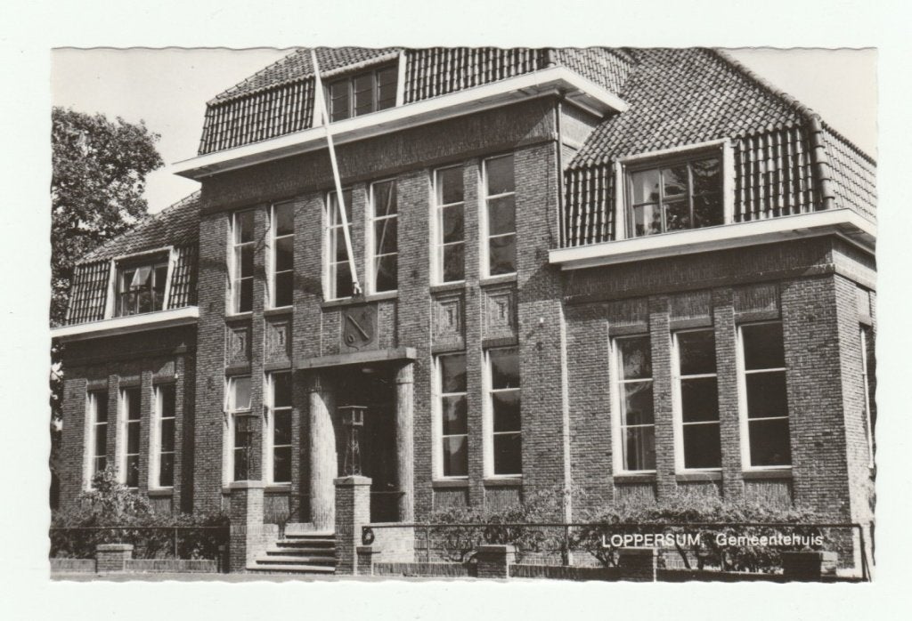 Loppersum - Gemeentehuis, Ophalen of Verzenden, 1960 tot 1980, Ongelopen, Groningen