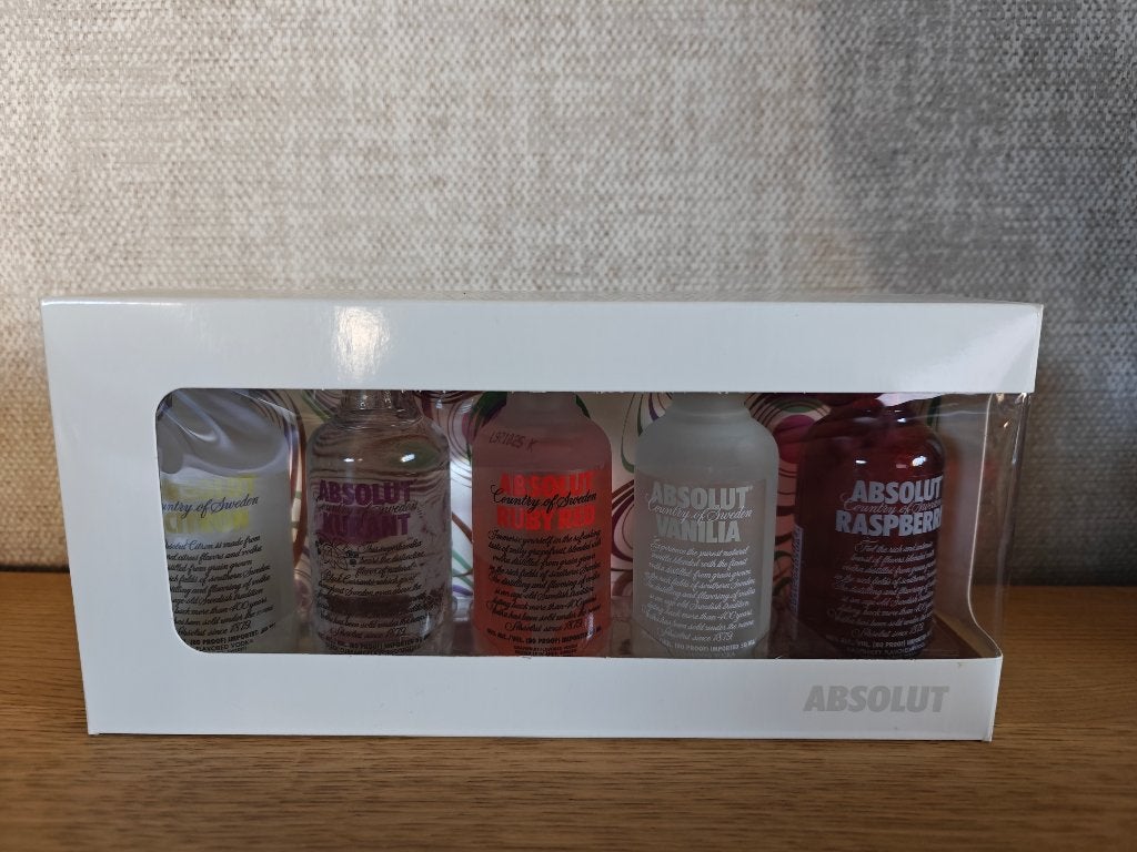 Vintage Absolut Vodka Miniaturen Gift Set (5x 50ml), Ophalen of Verzenden, Nieuw, Gebruiksvoorwerp