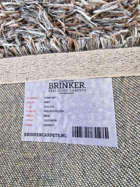 Brinker vloerkleed 170X230 grey taupe, Huis en Inrichting, Ophalen, Gebruikt