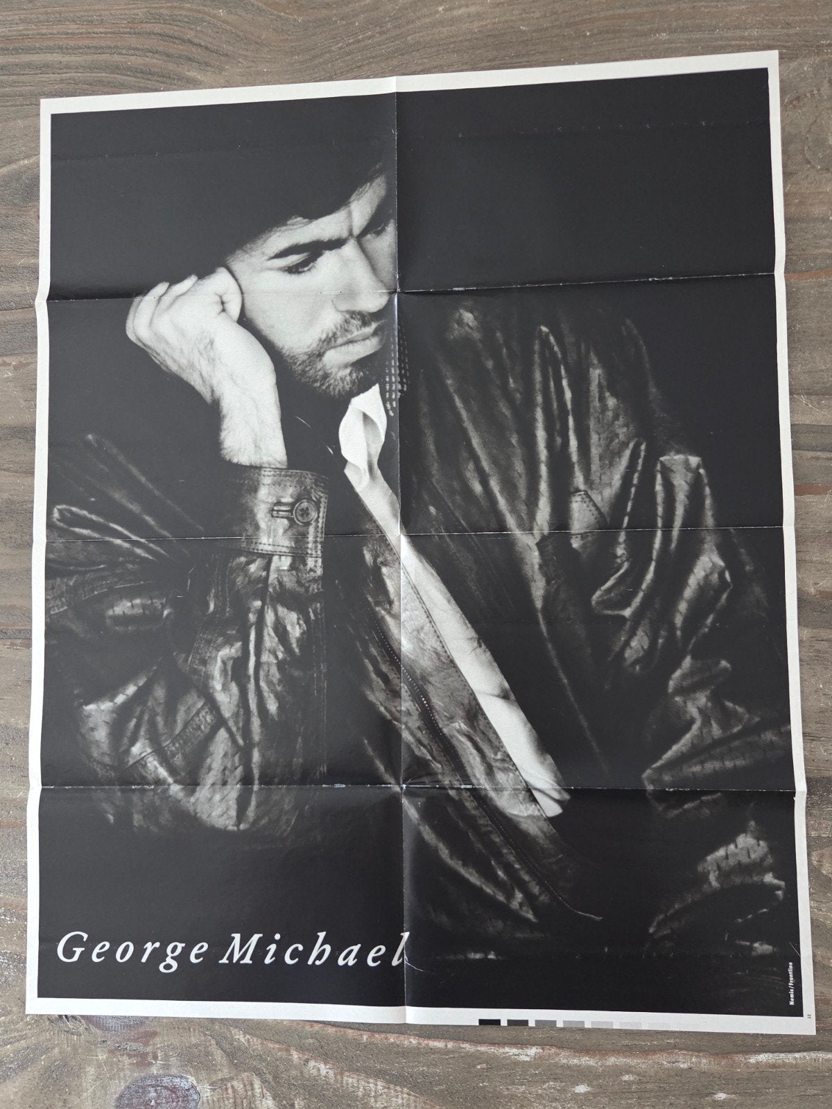 George Michael Poster - Zwart-wit portret, Verzamelen, Posters, Zo goed als nieuw, Muziek, A1 t/m A3, Ophalen of Verzenden