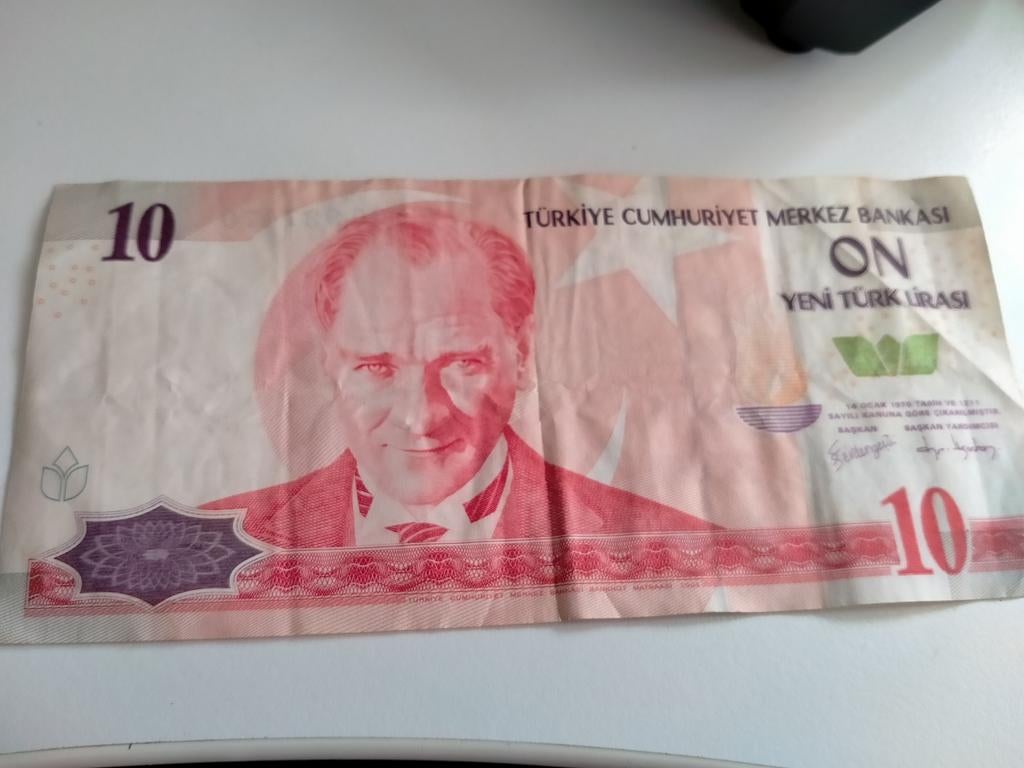 Turkse 10 Yeni Türk Lirası Bankbiljet, Verzamelen, Ophalen of Verzenden, 1980 tot heden, Gelopen