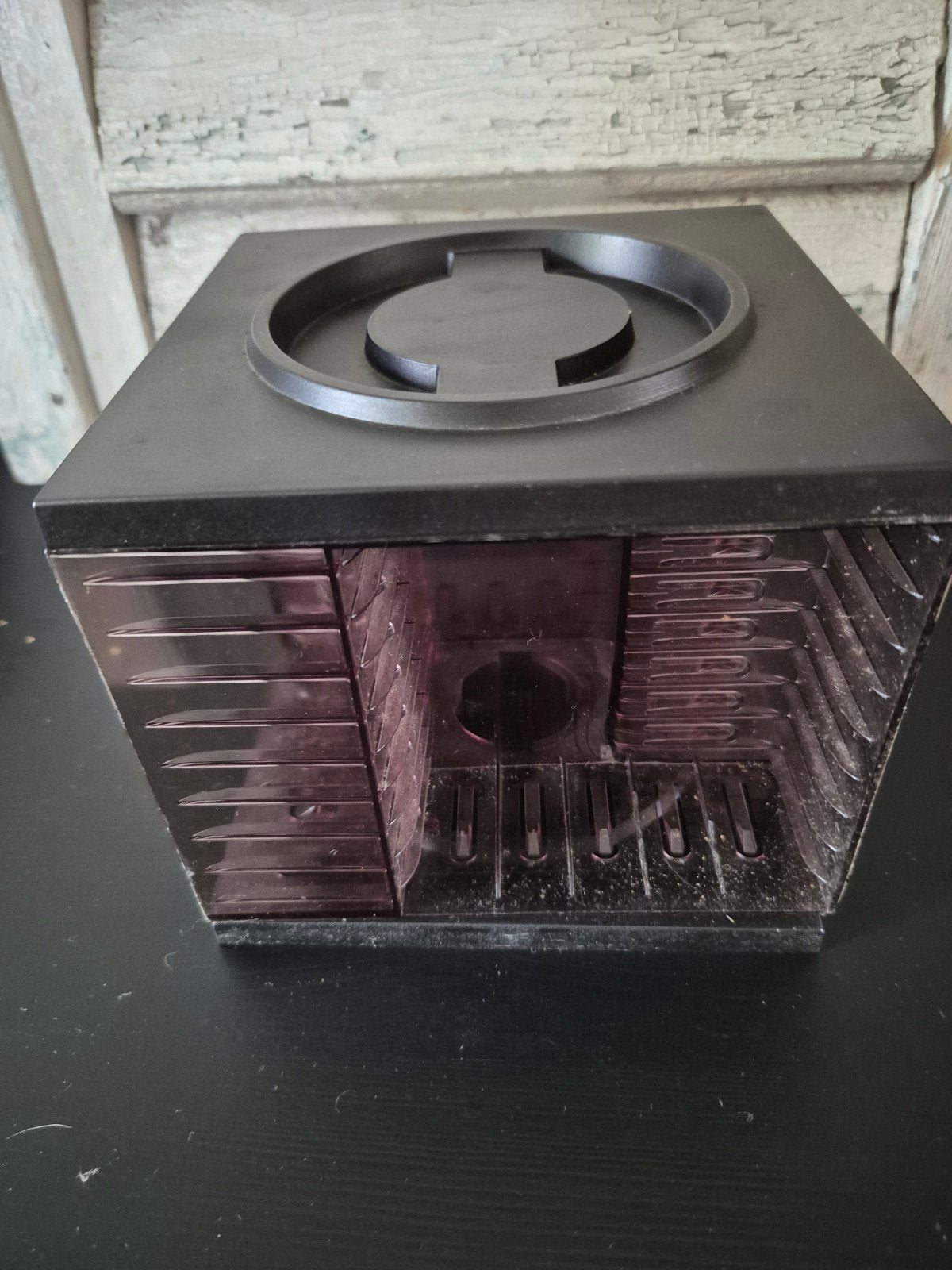 zwarte carrousel/opbergbox cassettebandjes jaren 70, Verzamelen, Ophalen of Verzenden, Huis en Inrichting