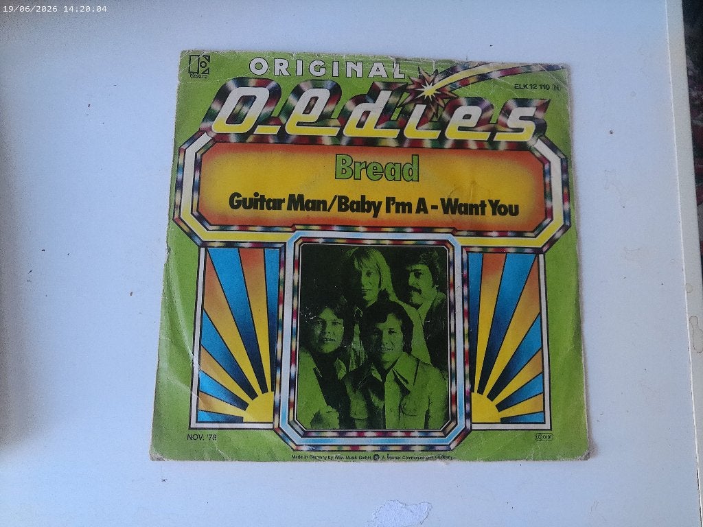 Bread - Guitar Man / Baby I'm a - want you OLDIES, Gebruikt, 7 inch, Single, Ophalen of Verzenden