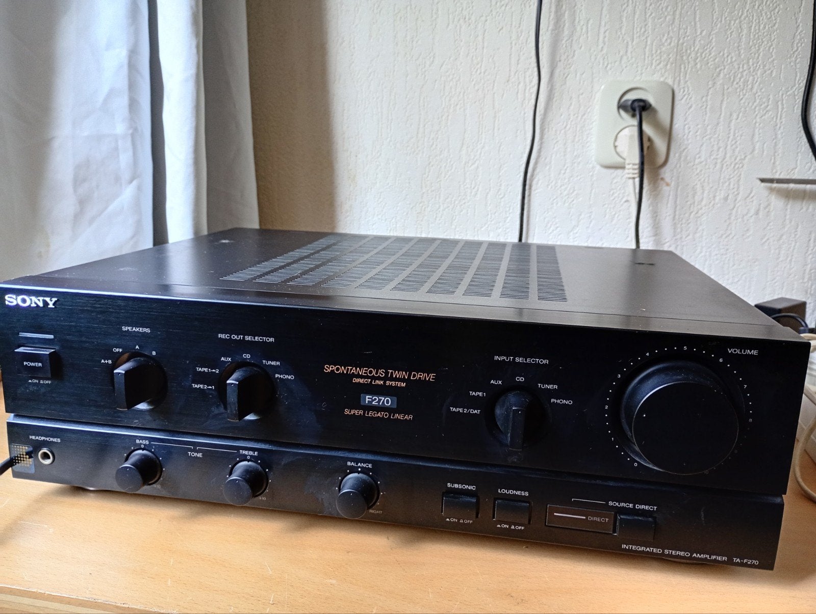 Sony TA-F270 Versterker, Ophalen, Gebruikt, 60 tot 120 watt, Sony