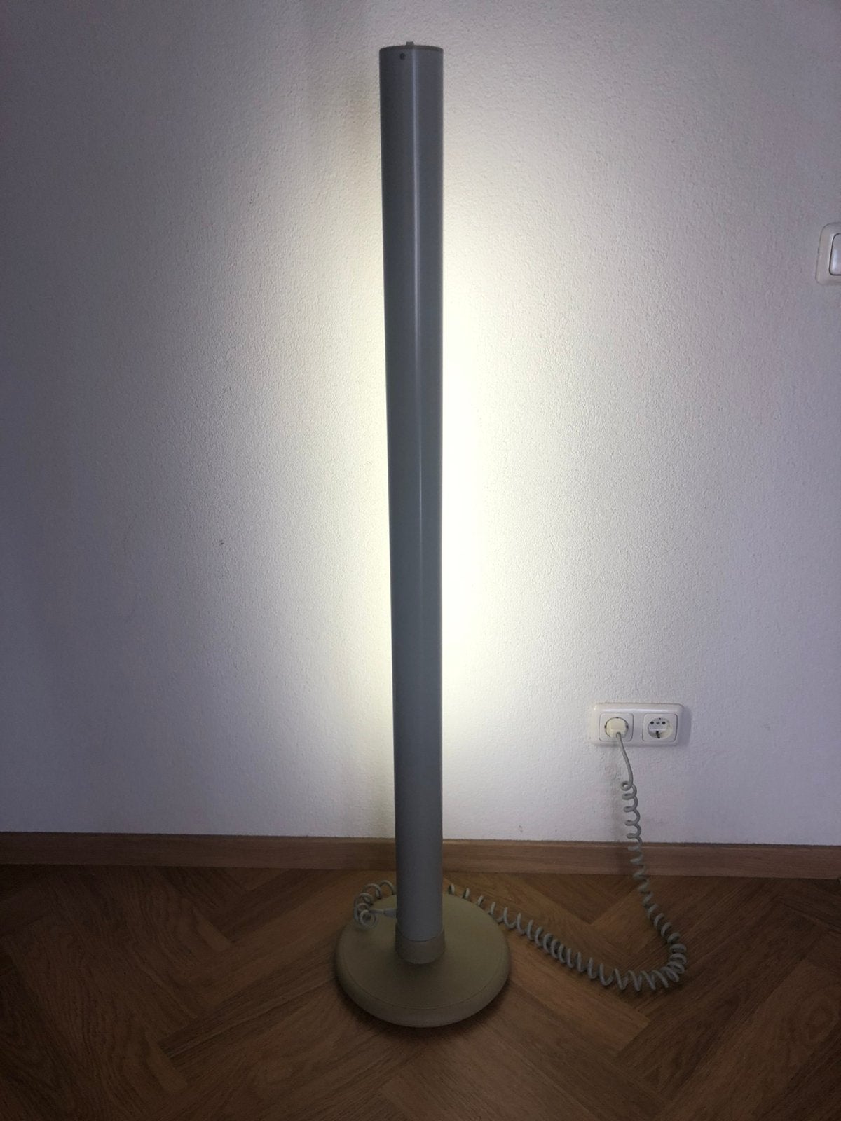 Vintage Pierre Paulin-stijl staande TL buisvloerlamp, Ophalen, Kunststof, Vintage space age paulin artifort, G13 (TL)
