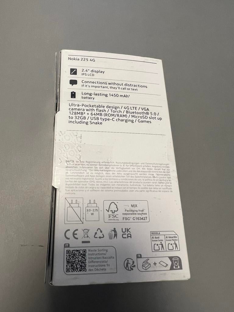 Nokia 225 4G - Nieuw in doos, Nieuw, Ophalen of Verzenden, Nvt, Nvt