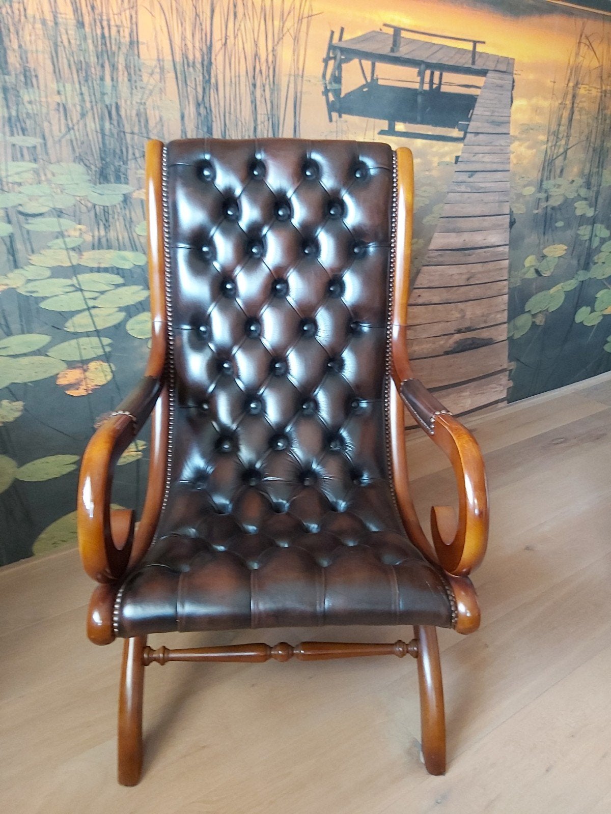 Chesterfield Victorian Library fauteuil, Ophalen