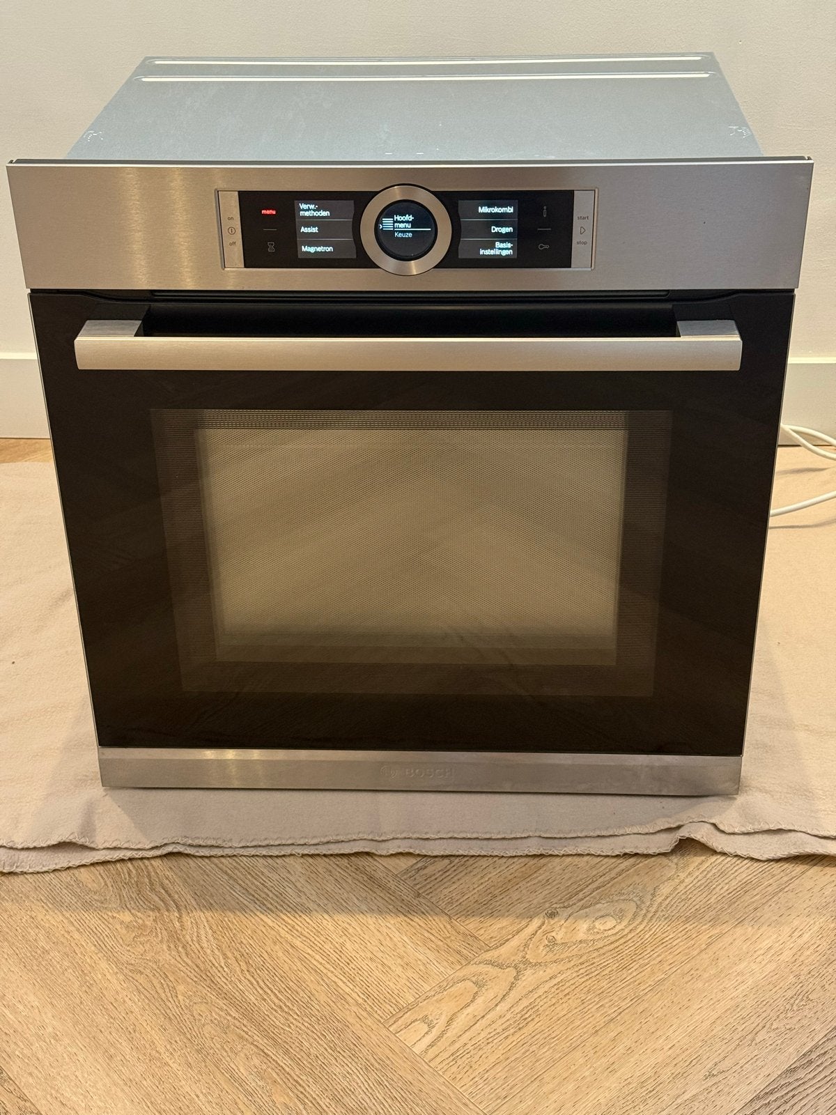Bosch Inbouw Combi-oven met Magnetronfunctie - Zo goed als n, 45 tot 50 cm, Hete lucht, 60 cm of meer, Inbouw