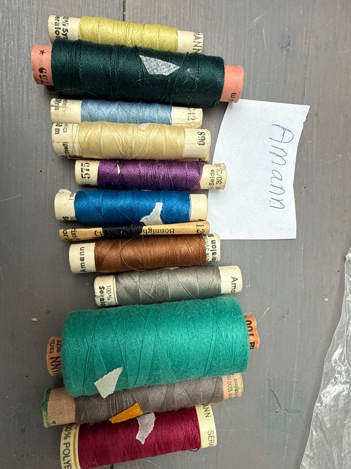 Amann naaigaren draad  naaien garen, Ophalen of Verzenden, Gebruikt, Garen of Naald(en)