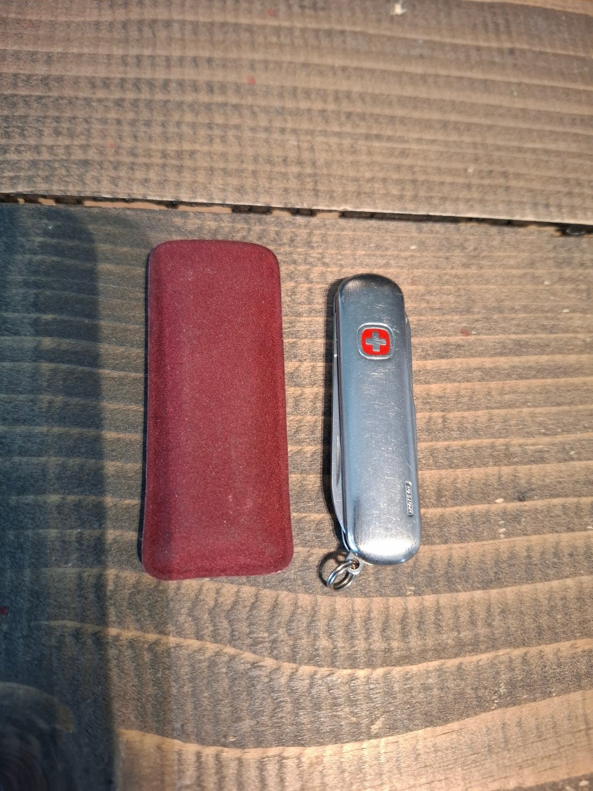Wenger mes zakmes zilver silber Victorinox, Caravans en Kamperen, Ophalen of Verzenden, Zo goed als nieuw