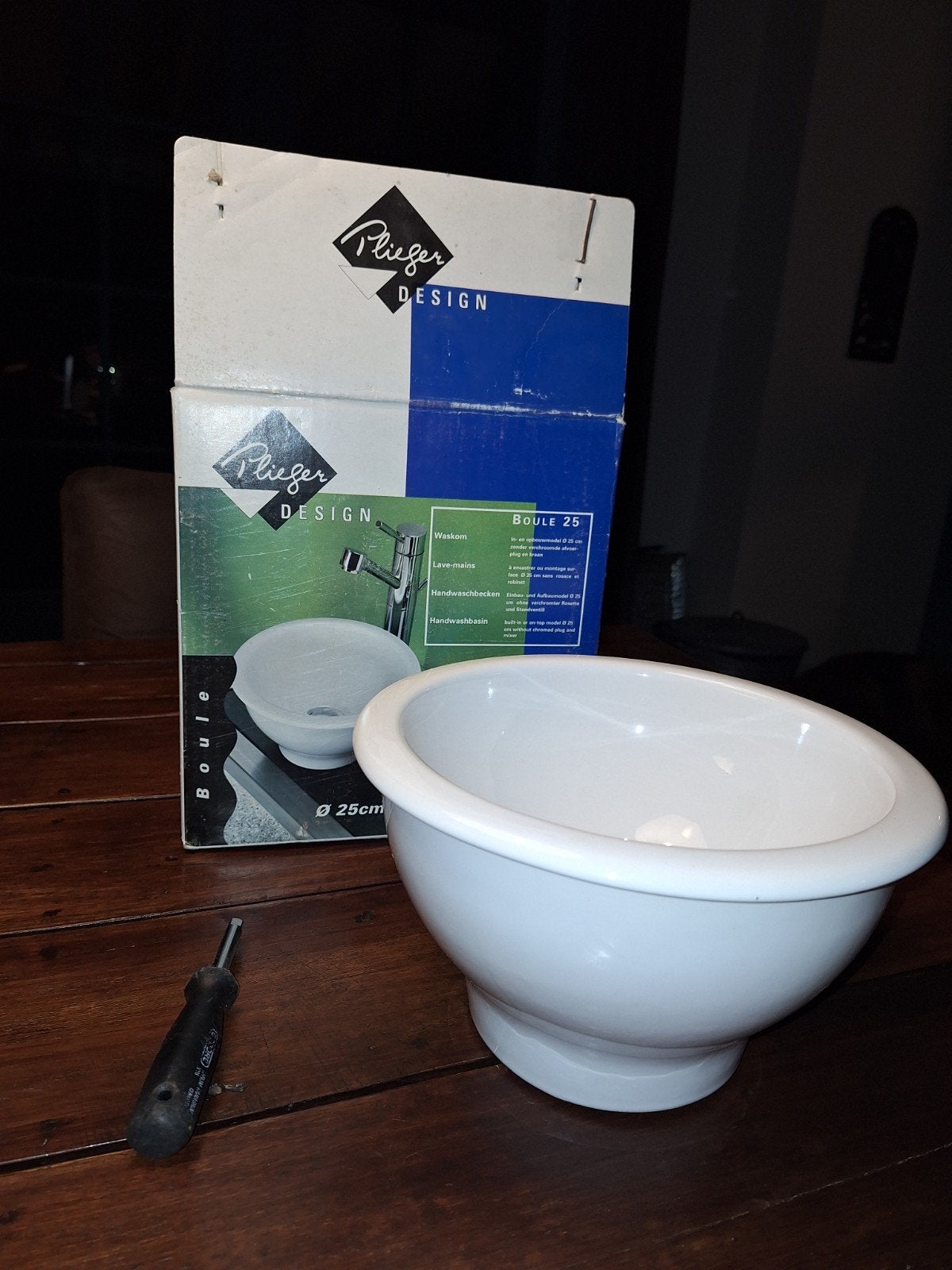 Pflieger Design Boule 25 waskom - Nieuw in doos, Ophalen of Verzenden, Nieuw, Wastafel