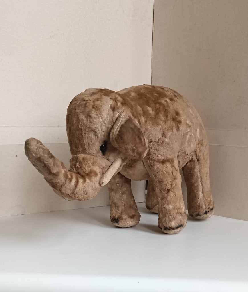 Antieke Steiff Olifant gemaakt van vilt fluweel, Ophalen of Verzenden