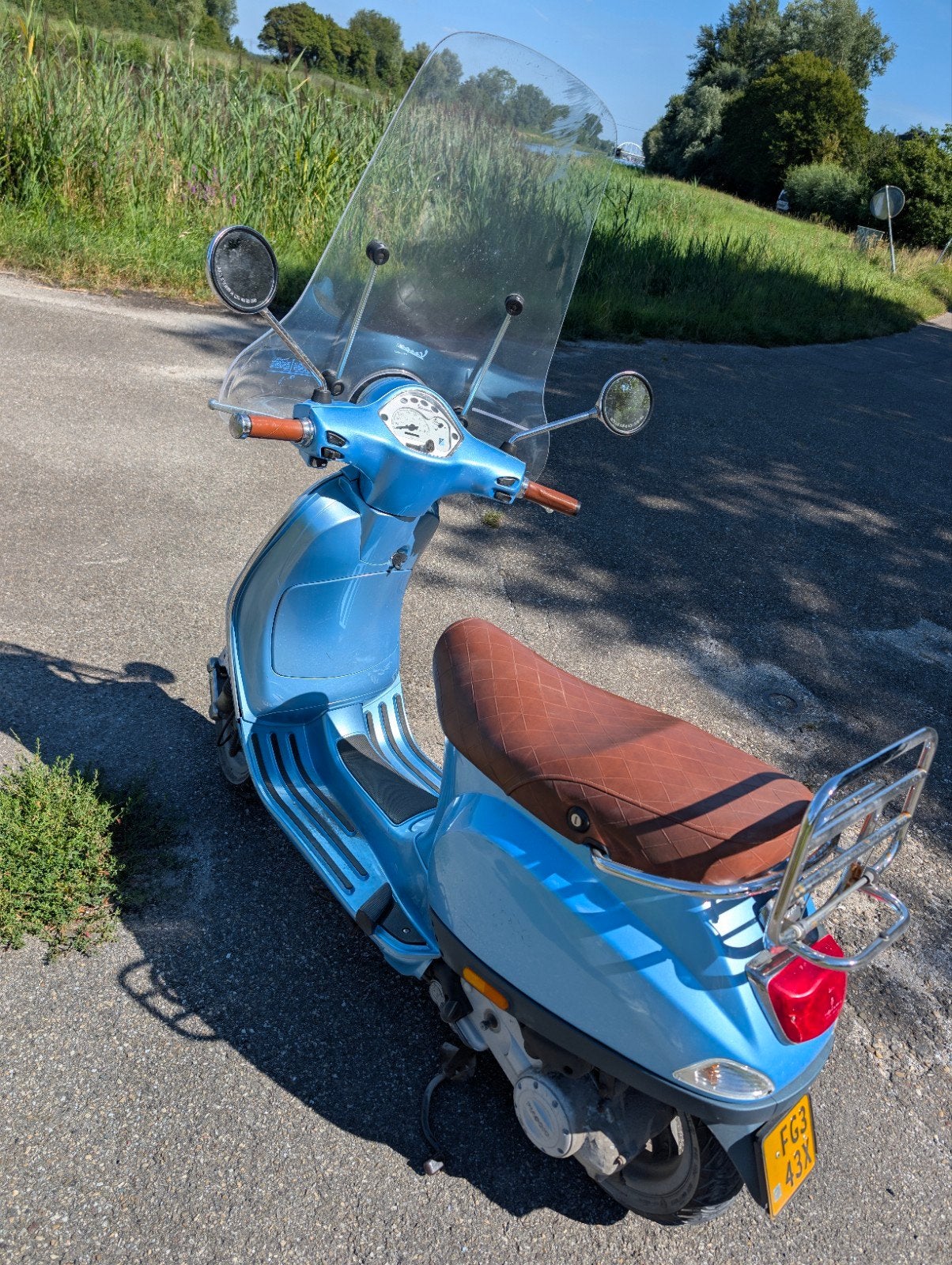 Vespa LX 50 - Lichtblauw - Gebruikt, Gebruikt, Maximaal 45 km/u, Ophalen of Verzenden, Benzine