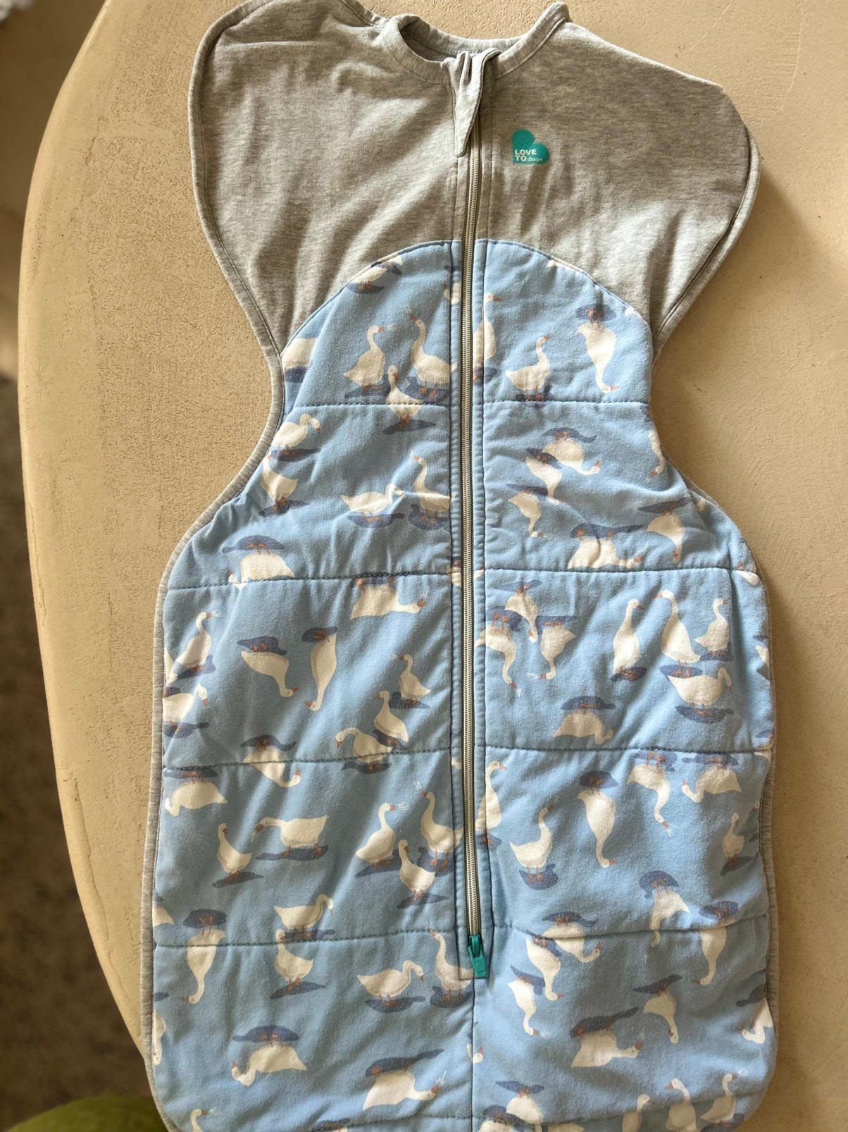 Swaddle up van Love to Dream fase 2 maat M TOG 2.5, Bakerzak of Bakerdoek, Zo goed als nieuw, Ademend, Blauw