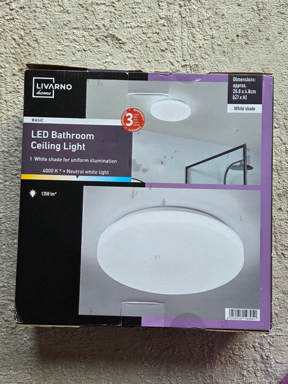 LIVARNO home LED Badkamer Plafondlamp - Nieuw, Ophalen of Verzenden, Nieuw, Kunststof, Modern, functioneel
