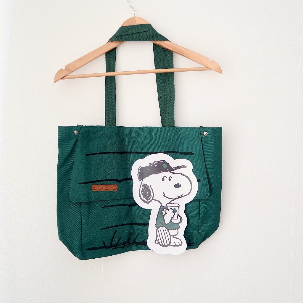Starbucks x Snoopy Peanuts Comics Cartoon Hondenhok Tote Bag, Verzamelen, Verzenden, Snoopy, Nieuw, Beeldje of Figuurtje