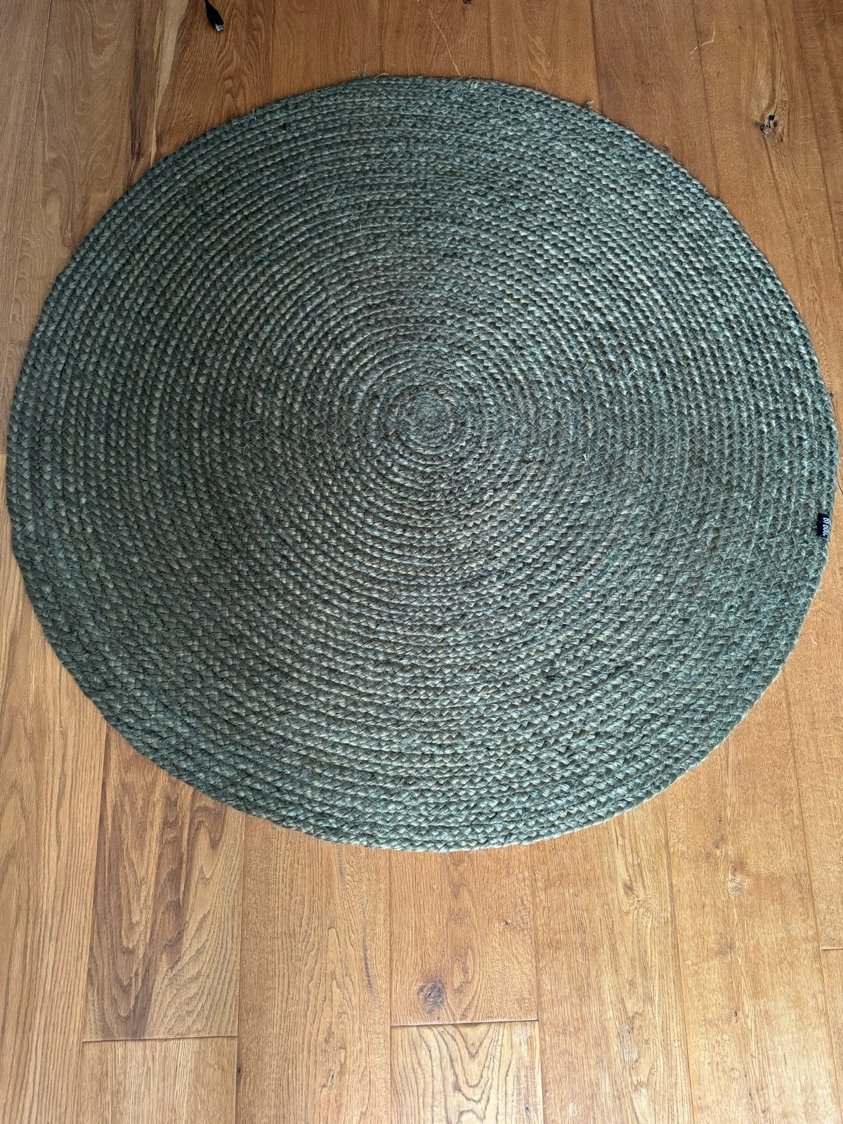 Rond vloerkleed By-Boo, groen, 125 cm doorsnede, 100 tot 150 cm, Rond, Ophalen of Verzenden, Zo goed als nieuw