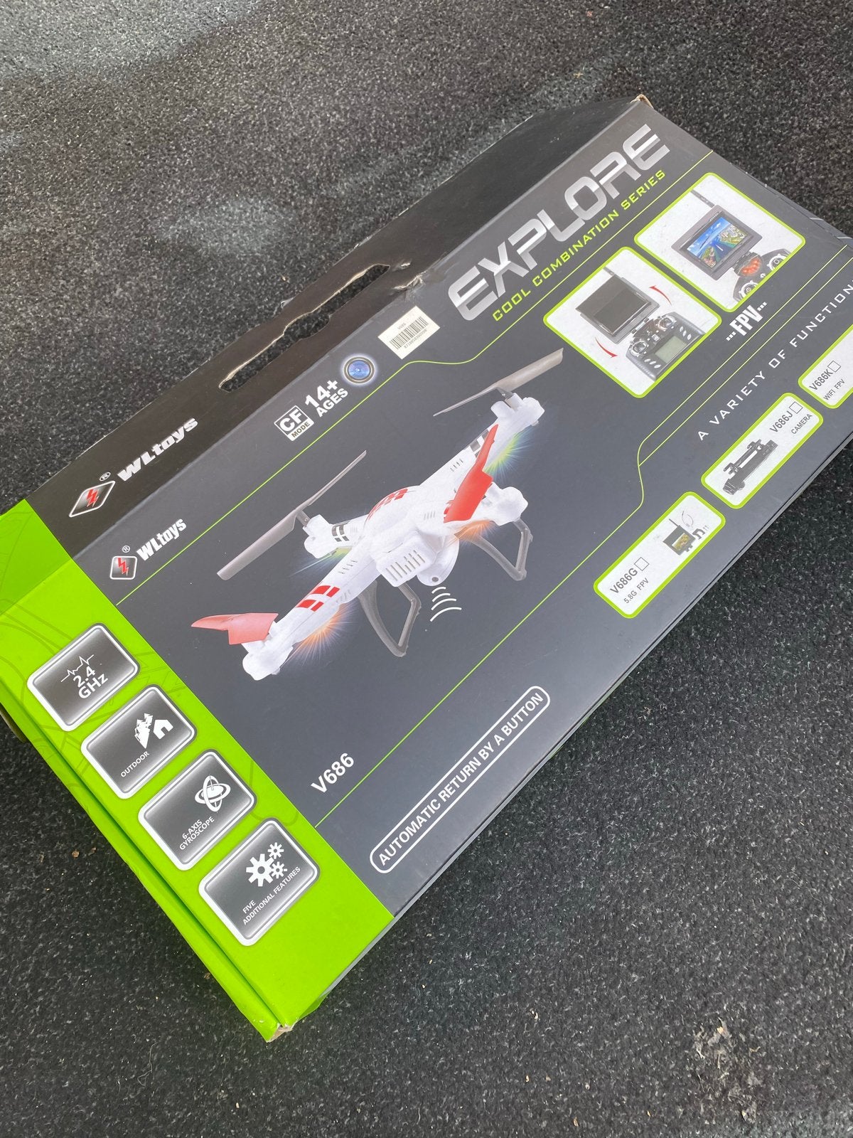 WLtoys V686 Quadcopter Drone met Camera, Elektro, Quadcopter of Multicopter, RTF (Ready to Fly), Nieuw