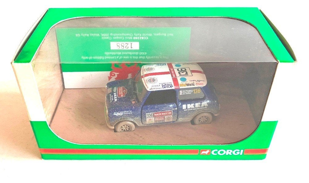 Mini Cooper Neil Burgess WRC2004 Wales Corgi CC82240., Ophalen of Verzenden, Zo goed als nieuw, Auto