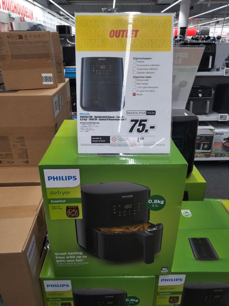 PHILIPS HD9252/90 - Heteluchtfriteuse - Zwart - airfryer, Ophalen of Verzenden, Nieuw, Airfryer