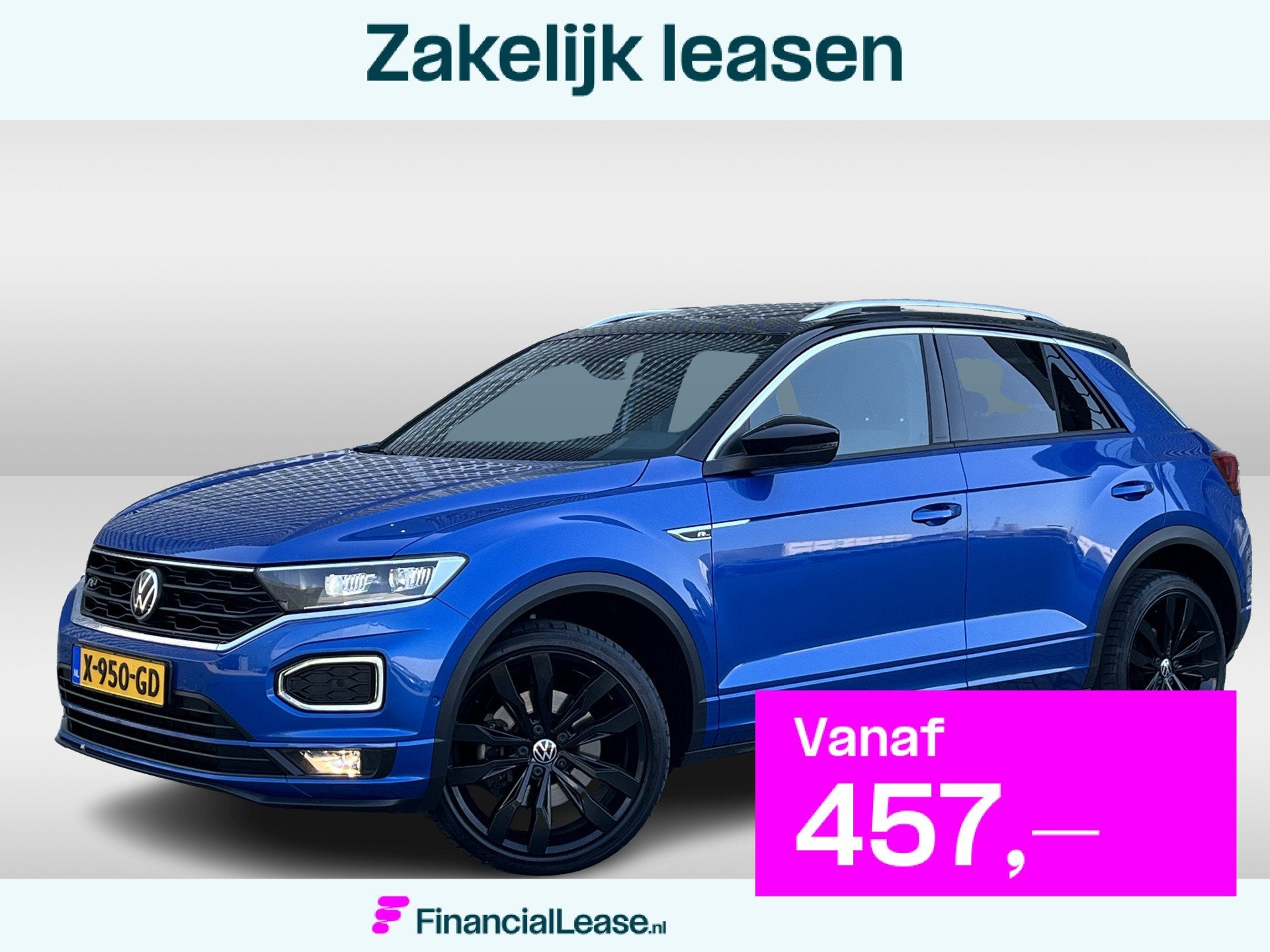 Volkswagen T-Roc 1.5 TSI R-Line / Digitaal dashboard / Pano, Stof, 4 cilinders, Blauw, Bedrijf