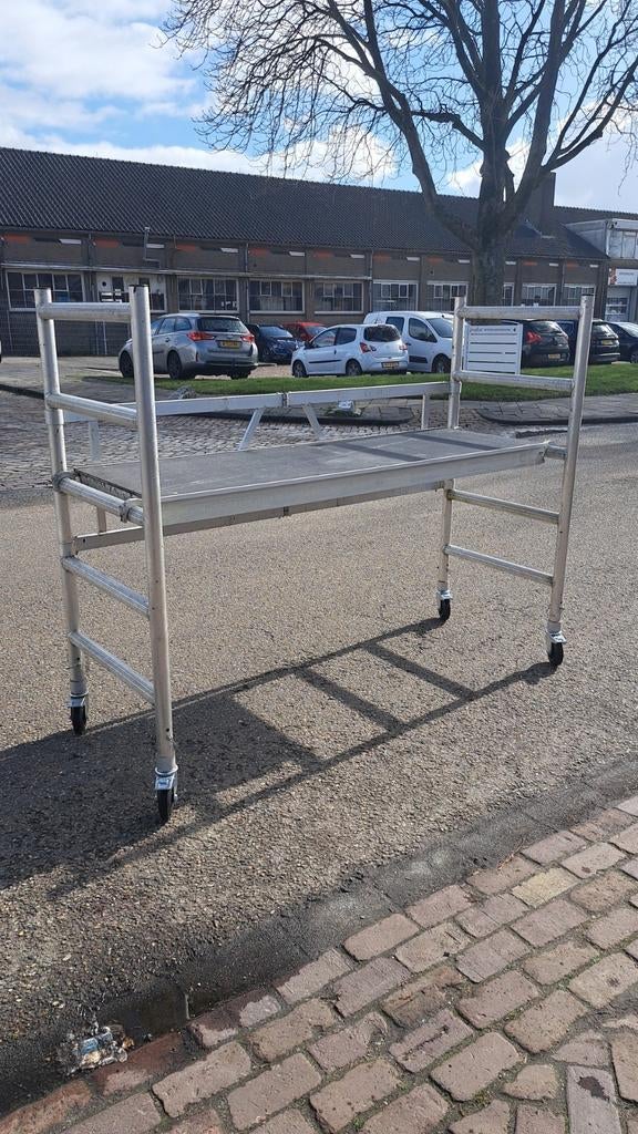 Te koop Kamersteiger met Fiberdeck vloer, Doe-het-zelf en Verbouw, Steigers, Ophalen of Verzenden, Euroscaffold, Rolsteiger of Kamersteiger