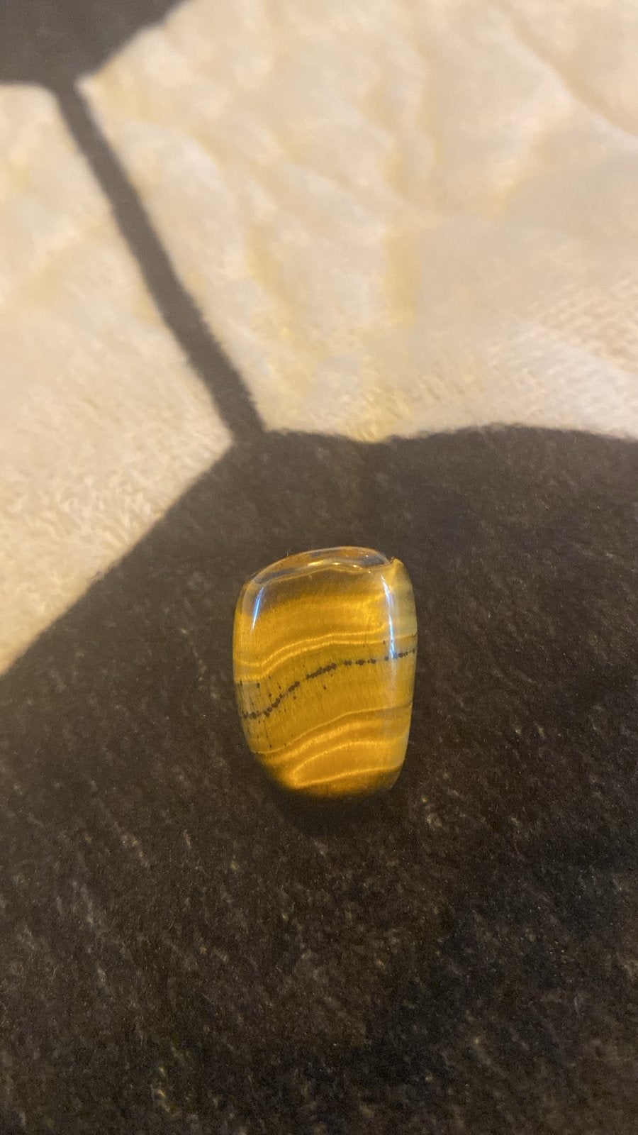 Tijgeroog Trommelsteen - Natuurlijke Energie, Sieraden, Tassen en Uiterlijk, Edelstenen, Ophalen of Verzenden, Zo goed als nieuw