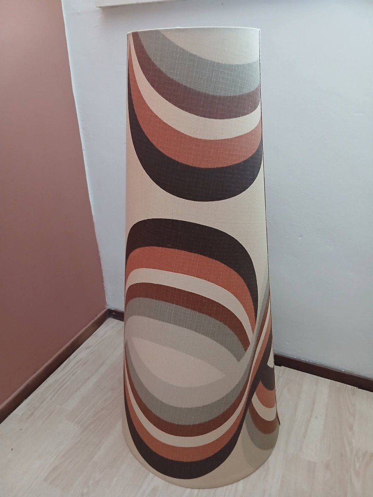 Extra grote vintage lampenkap – retro dessin – 83 cm hoog, Huis en Inrichting, Lampen | Lampenkappen, Ophalen, Gebruikt, 83 cm