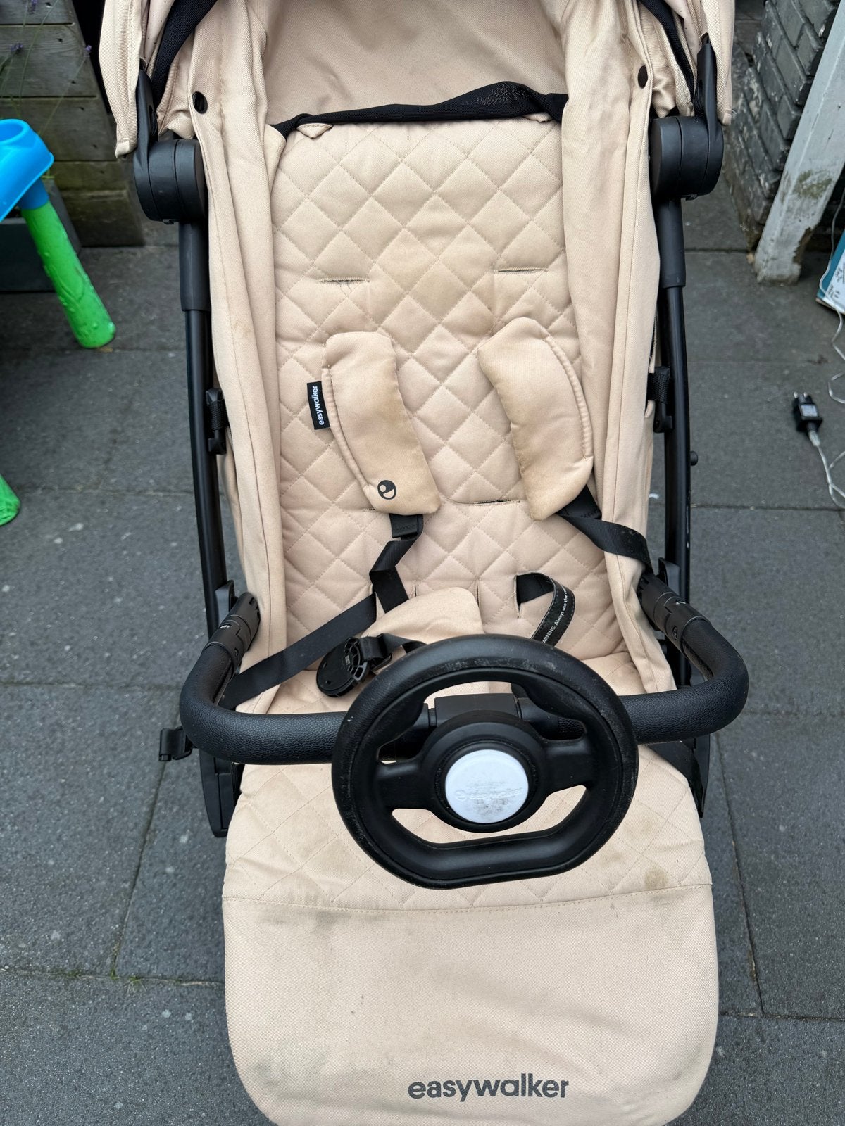 Easywalker Buggy - Beige met speelstuur, Kinderen en Baby's, Buggy's, Gebruikt, Overige merken, Verstelbare rugleuning, Ophalen of Verzenden