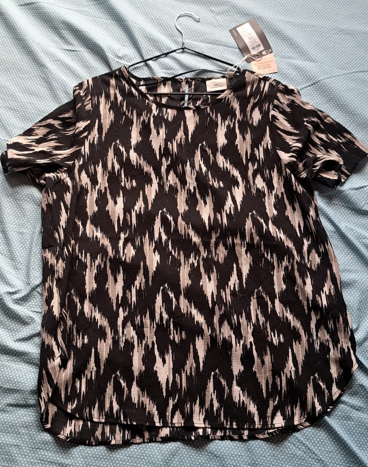 ONLY CARMAKOMA Ikat Print Blouse, 42, Beige, Maat 42/44 (L), Nieuw, Ophalen of Verzenden