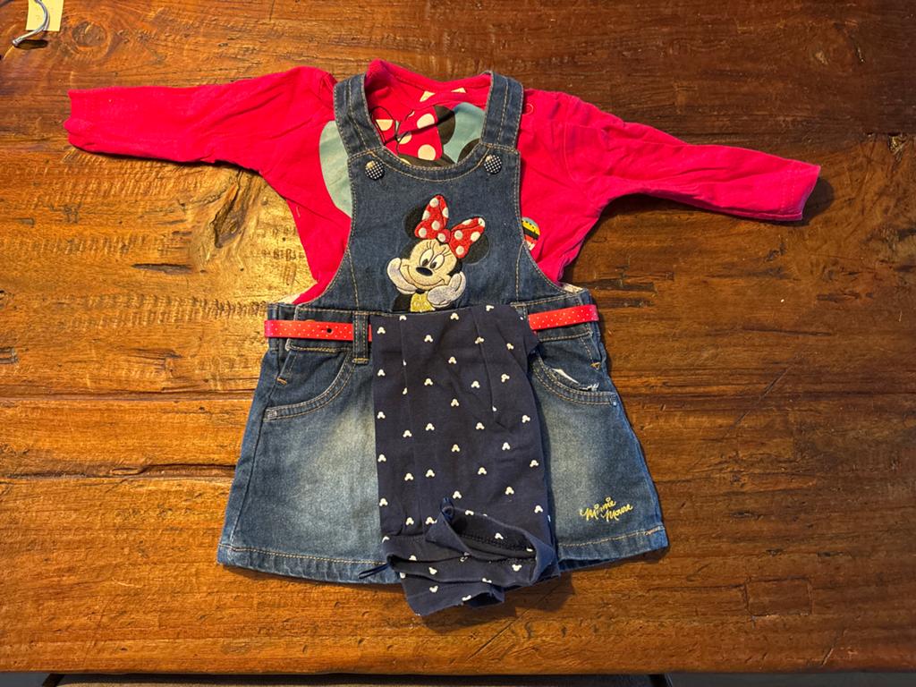 Disney Minnie Mouse setje maat 74: jurkje, legging, shirt, Ophalen of Verzenden, Zo goed als nieuw, Meisje, Setje