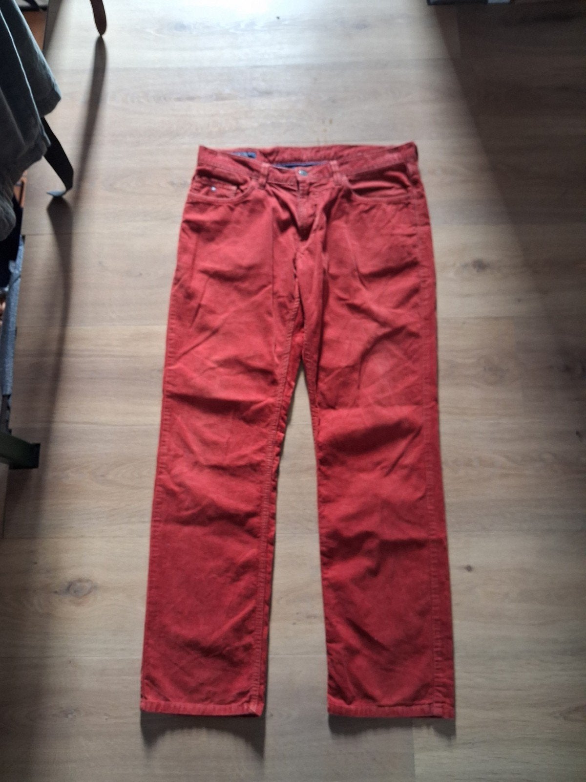 Tommy Hilfiger Oranje Corduroy Broek W34 L32, Tommy Hilfiger, Ophalen of Verzenden, Zo goed als nieuw, Overige maten
