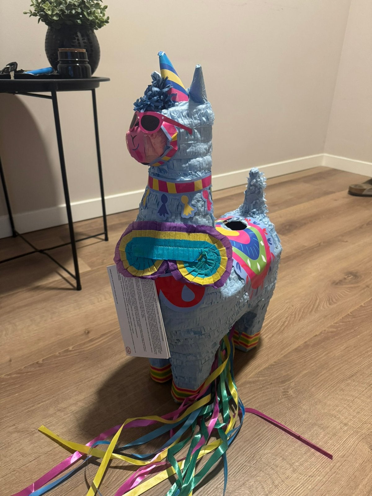 Alpaca pinata met stok en blinddoek, Ophalen, Zo goed als nieuw