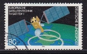 591 - West Duitsland michel 1290 gestempeld , Eurpeese satel, Verzenden, BRD, Gestempeld