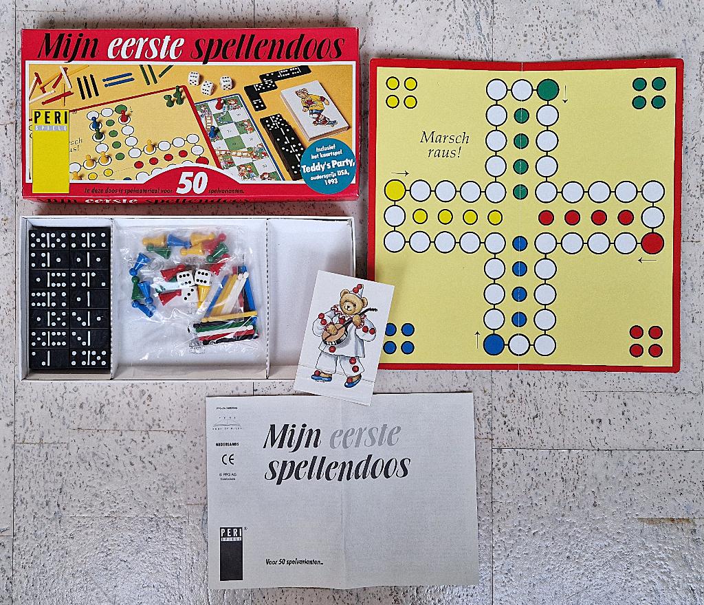 Mijn eerste spellendoos - Compleet en nieuw!, Hobby en Vrije tijd, Gezelschapsspellen | Bordspellen, Vijf spelers of meer, Ophalen of Verzenden