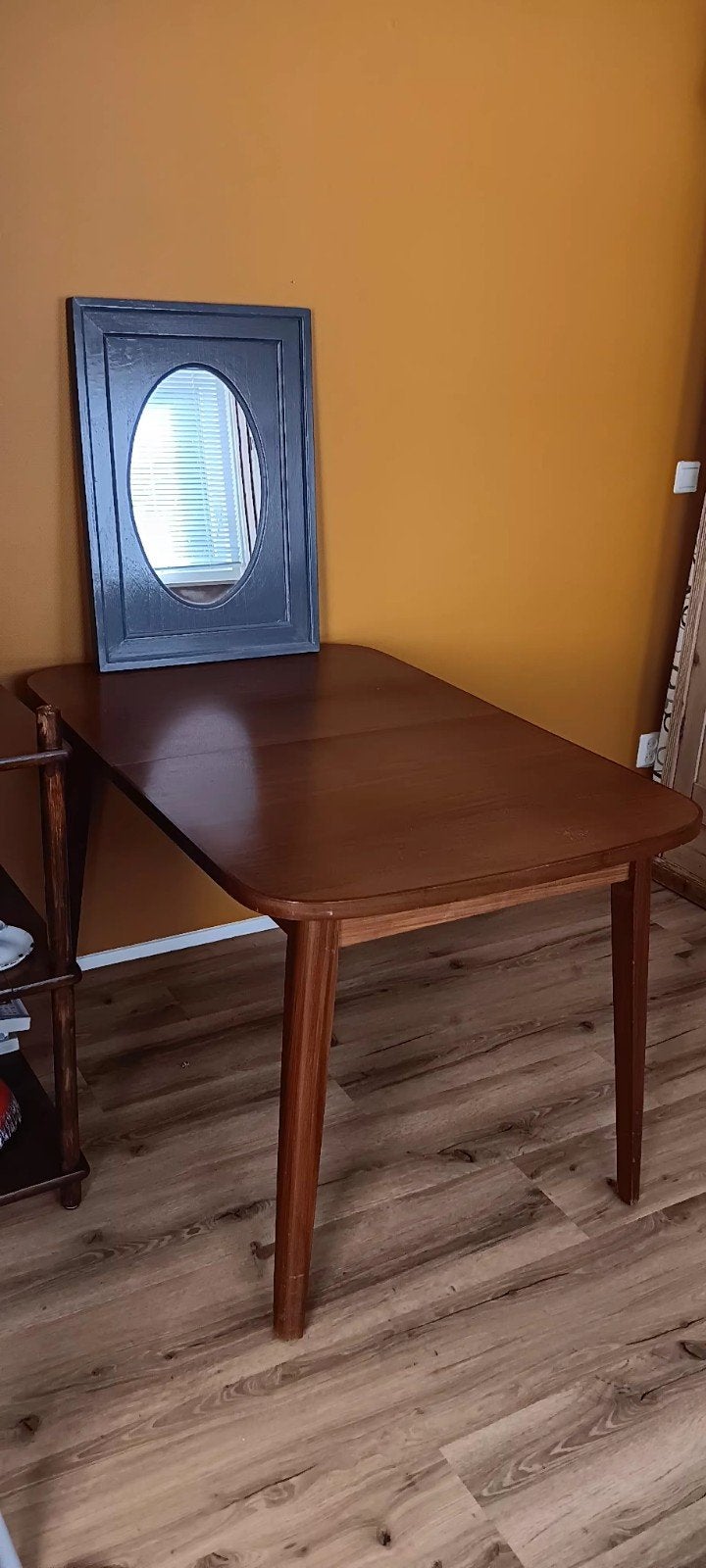 mid century eettafel, Ophalen, Gebruikt, Rechthoekig, 50 tot 100 cm