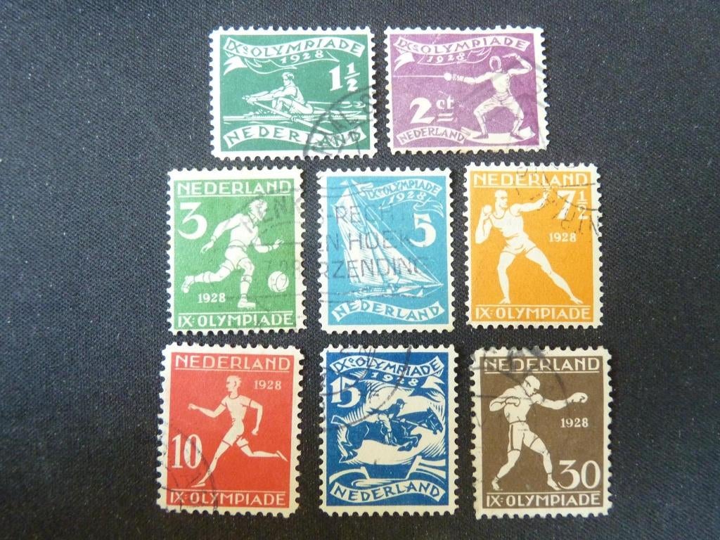 nederland , olympiade zegels. gestempeld., Postzegels en Munten, Postzegels | Nederland, Verzenden, T/m 1940, Gestempeld