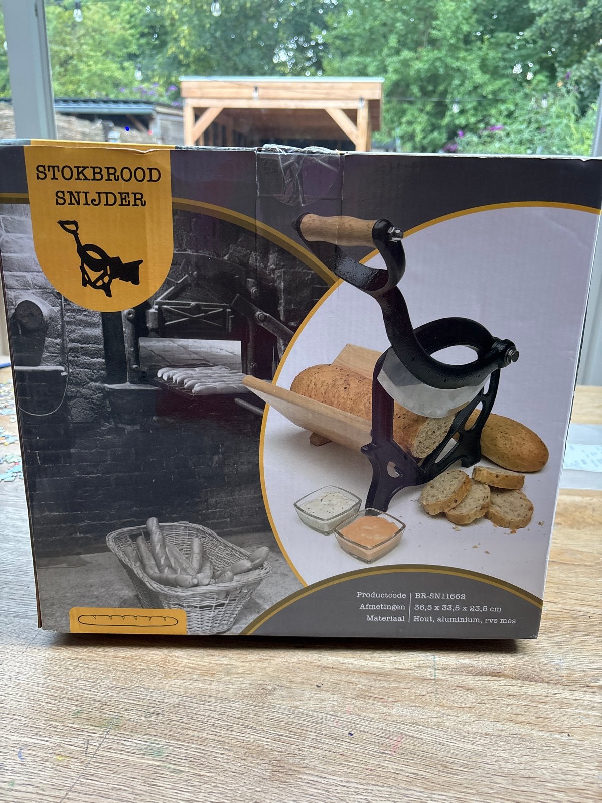 Stokbrood Snijder - Nieuw in doos, Overige typen, Hout, Nieuw, Ophalen of Verzenden