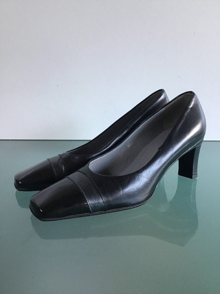 Peter Kaiser 36 zwarte leren hakken | Gratis verzenden, Peter Kaiser, Pumps, Verzenden, Zwart