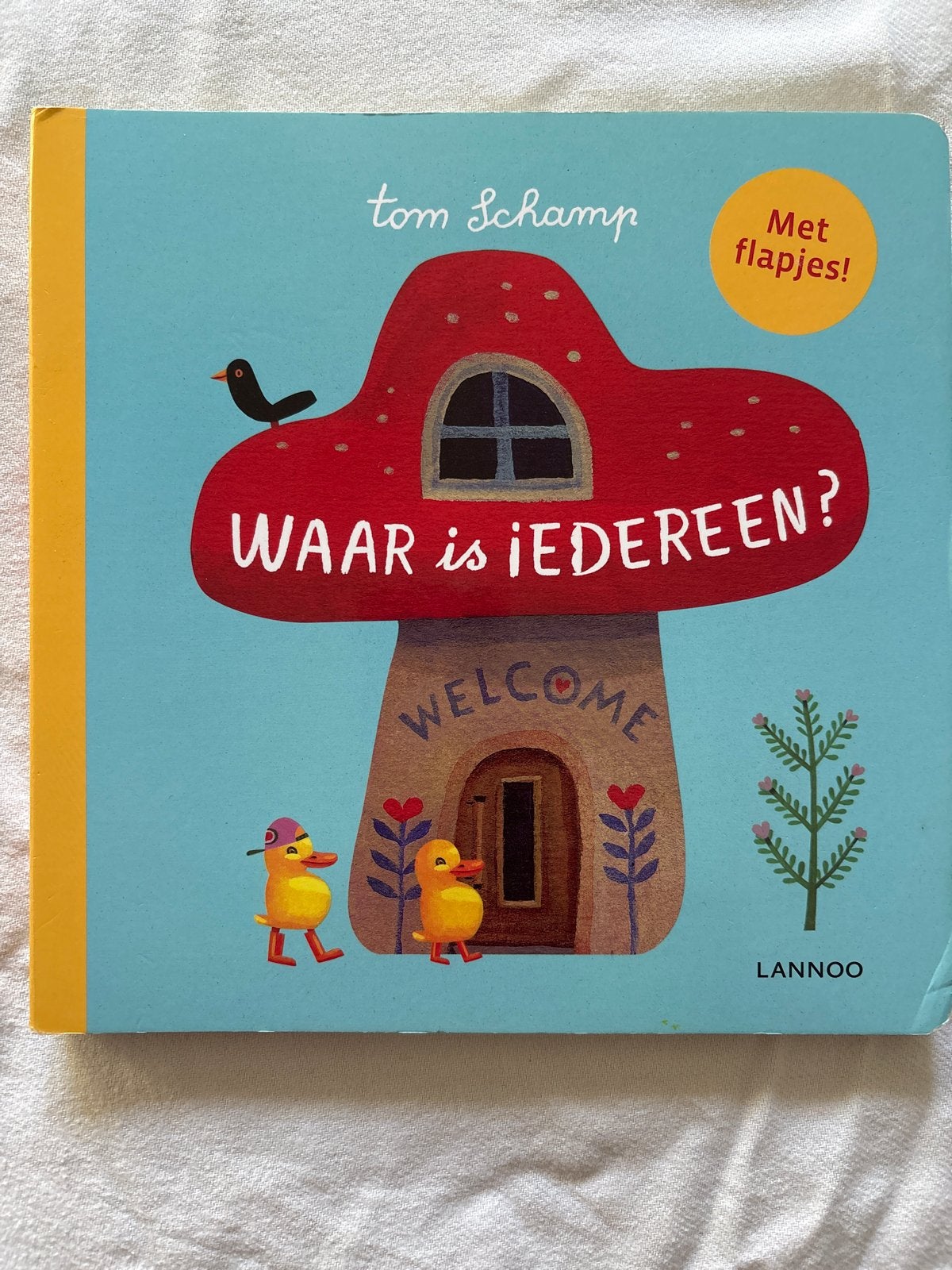 Waar is iedereen? - Tom Schamp (Lannoo) - Met flapjes!, Ophalen of Verzenden, Zo goed als nieuw, Uitklap-, Voel- of Ontdekboek