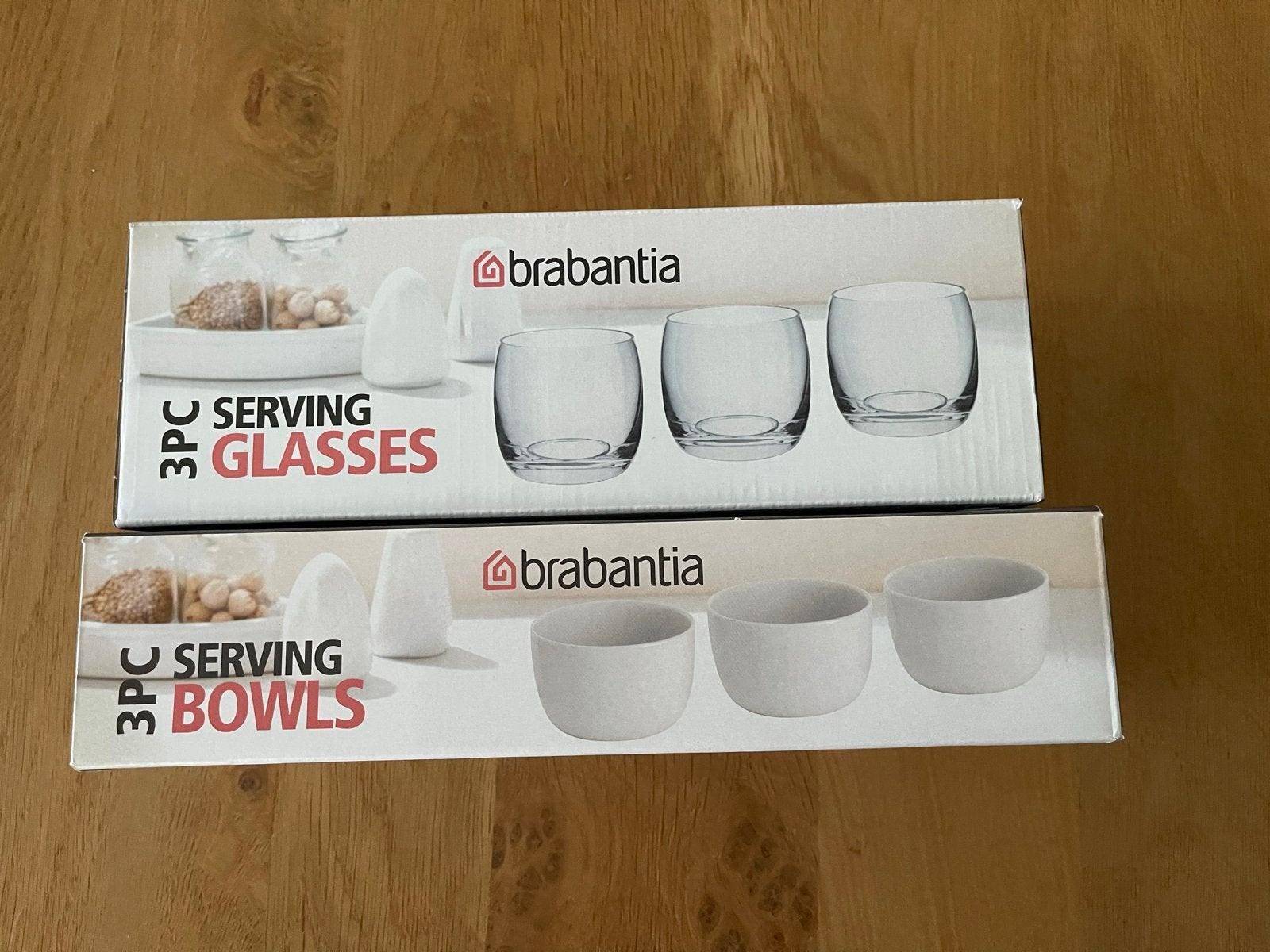 Brabantia Serving Bowls en Glazen Set - Nieuw in Doos, Huis en Inrichting, Overige merken, Keramiek, Nieuw, Ophalen of Verzenden