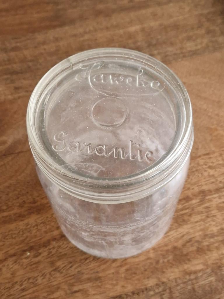 Vintage Haweko Garantie inmaakglas conservenpot met deksel, Ophalen of Verzenden