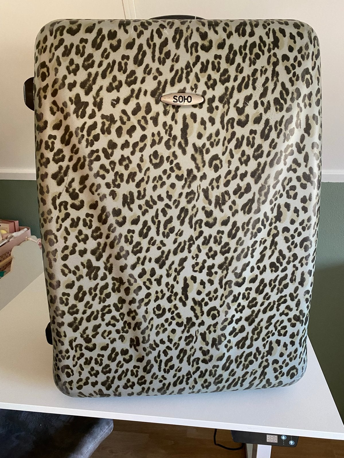 Koffer merk Soho met Luipaardprint -, Sieraden, Tassen en Uiterlijk, Ophalen, Zo goed als nieuw, 60 tot 80 cm, 55 tot 75 cm