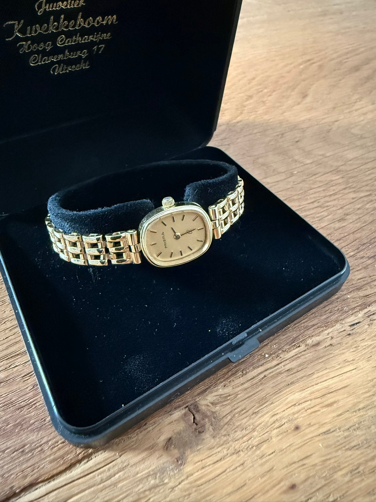 Prisma 14k Gouden Dames Horloge, Ophalen of Verzenden, Zo goed als nieuw, Goud, Overige merken