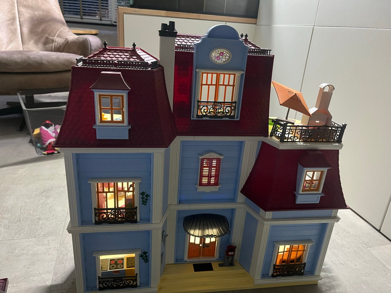 Playmobil herenhuis, Ophalen of Verzenden, Zo goed als nieuw, Poppenhuis