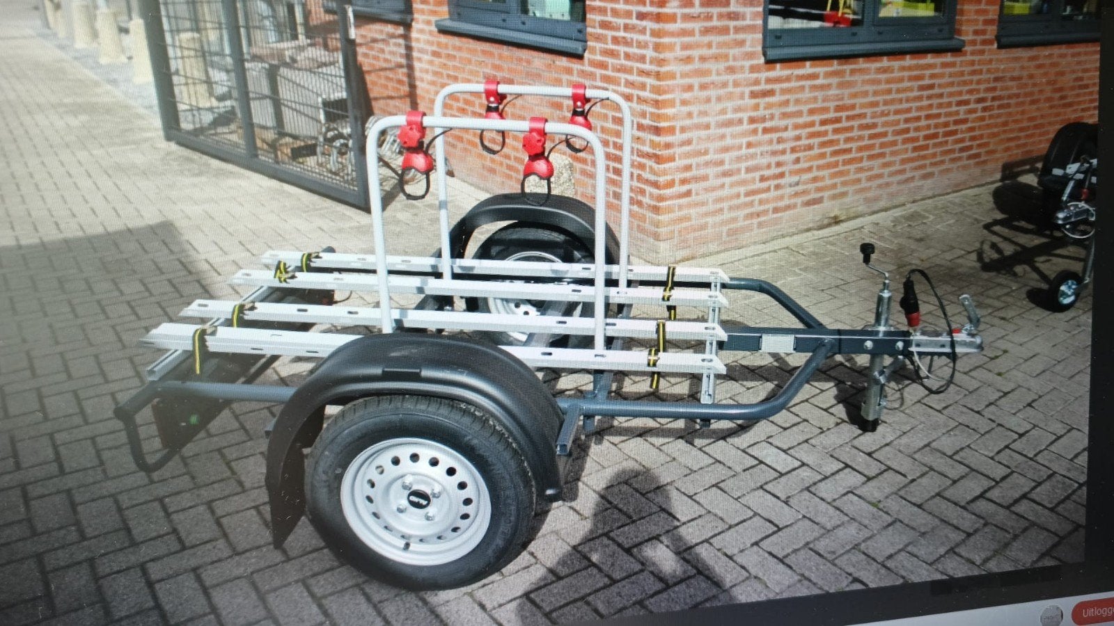 Fietsentrailer, fietsenaanhanger, fietsendrager 4 fietsen, Ophalen, 3 fietsen of meer, Gebruikt, Brede banden