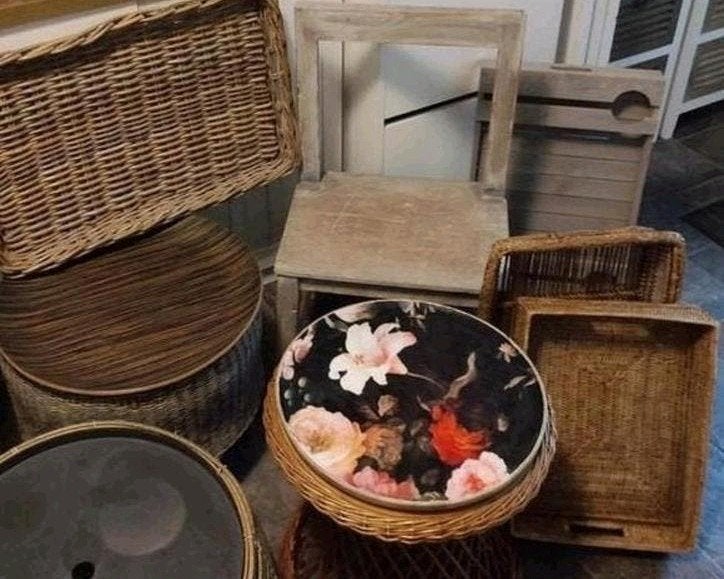 Diverse brocante dienbladen, tafeltjes voor € 15,- per stuk, Ophalen of Verzenden
