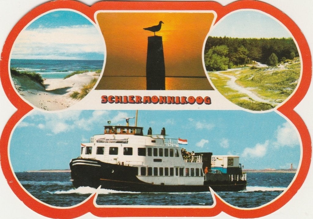 SCHIERMONNIKOOG Veerboot Stanskaart, Verzenden, 1960 tot 1980, Gelopen, Waddeneilanden