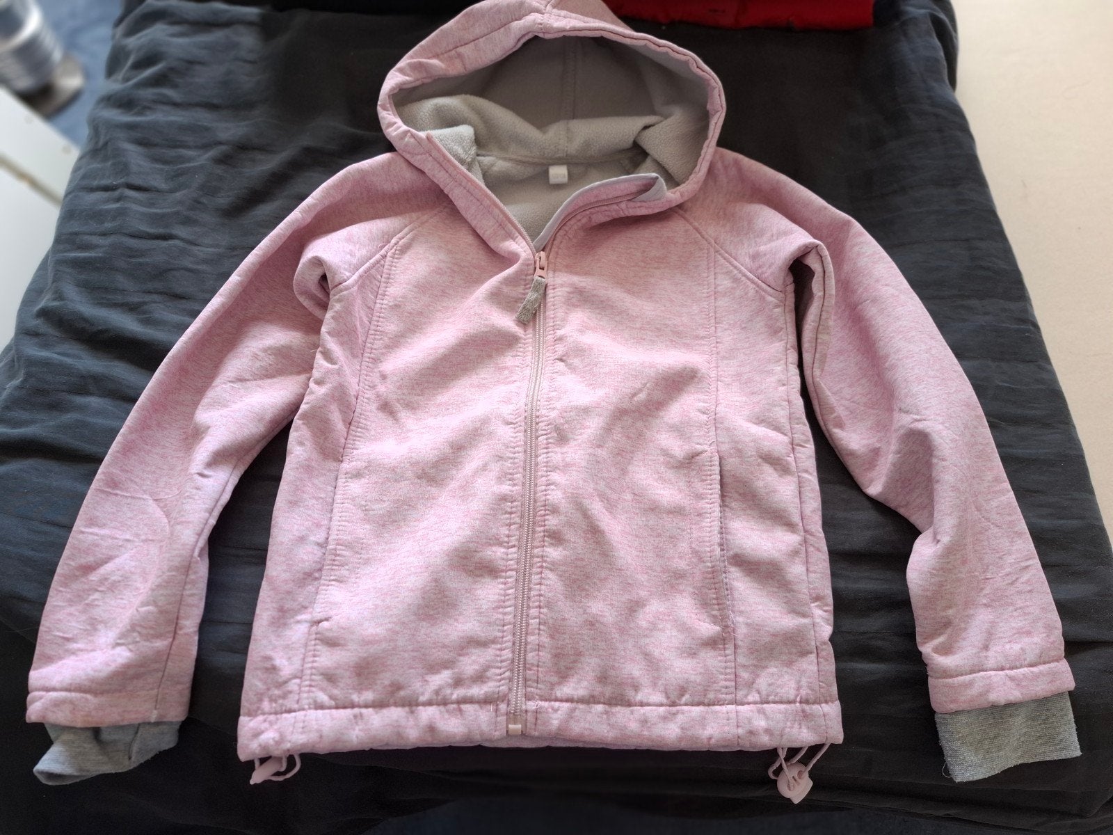 Roze softshell jas voor meisjes - Maat 122/128, Meisje, Ophalen of Verzenden, Zo goed als nieuw, Onbekend