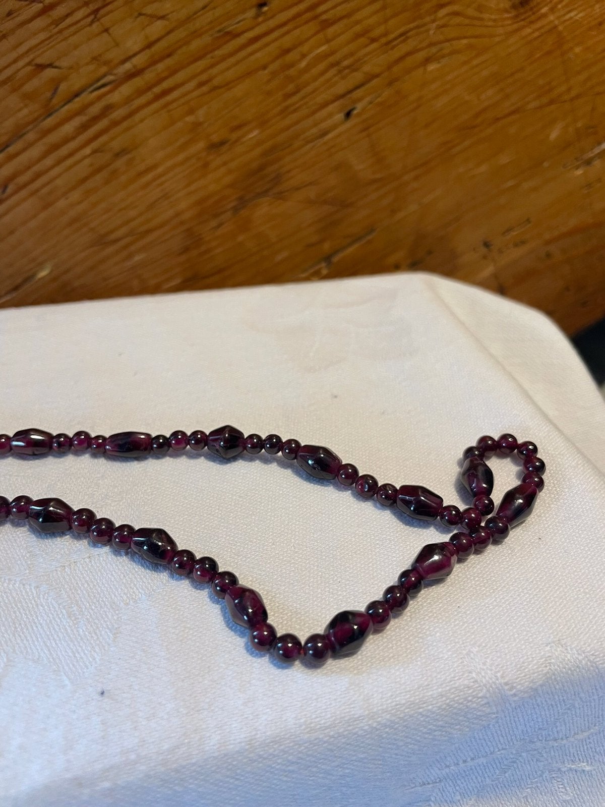 Collier granaat, Ophalen of Verzenden, Zo goed als nieuw, Rood